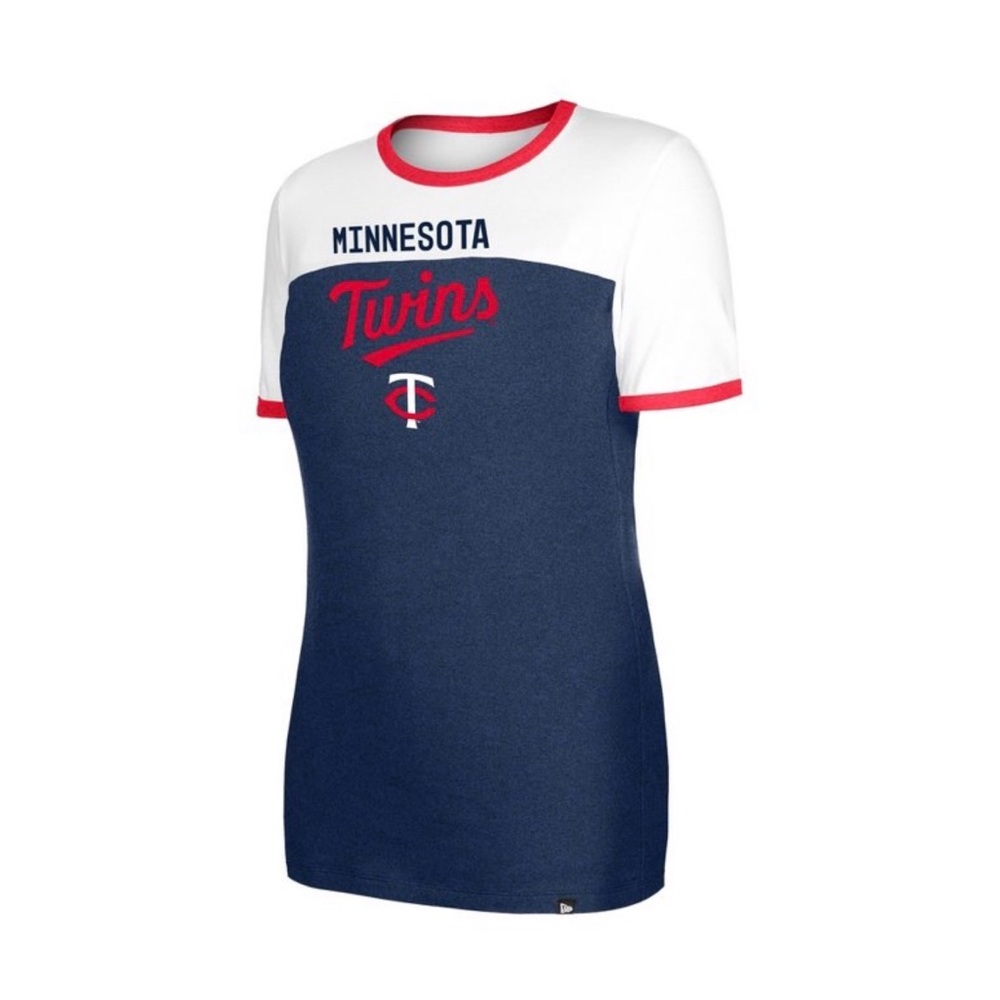 MLB Minnesota Twins Women's Bi-Blend Ringer T-Shirt